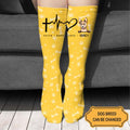 Faith Hope Love Dog Sock Gift For Dog Lovers Personalized Custom Sock