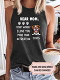 Women's Dear Mom Don't Worry I Love You Personalized Custom T-shirt