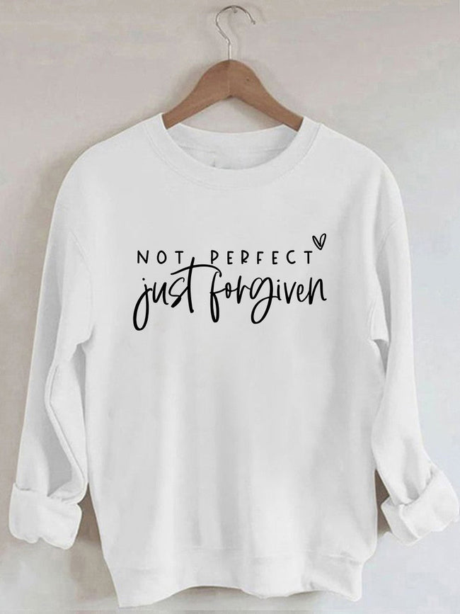 Women's Not Perfect Just Forgiven Print Sweatshirt