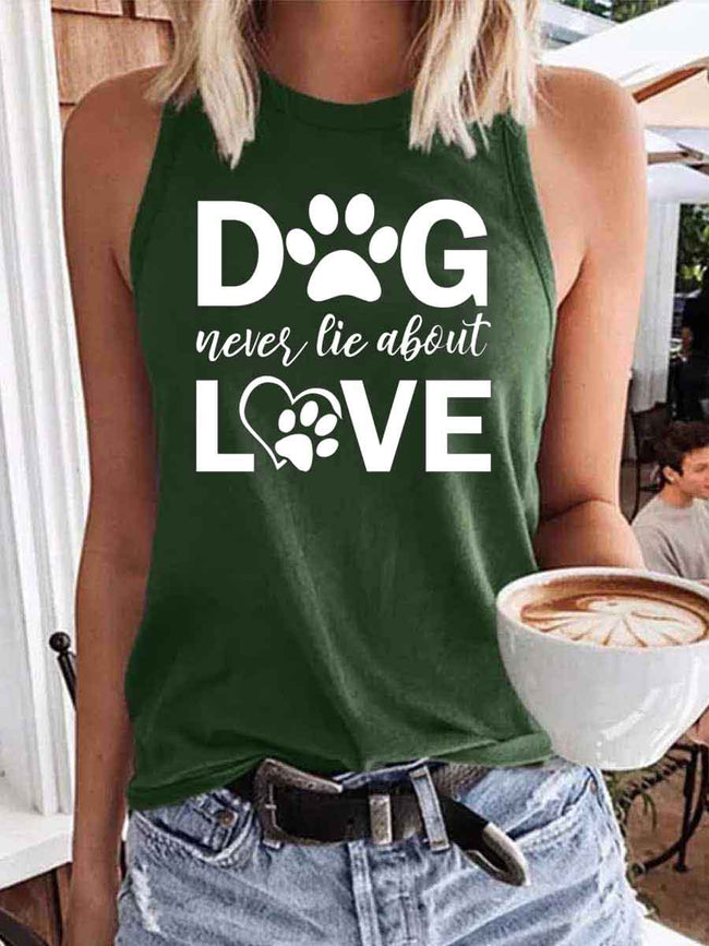 Women's Dog Never Lie About Love Tank Top