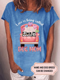 Women's Love Is Being Called Dog Mom Personalized Custom T-shirt For Dog Lover