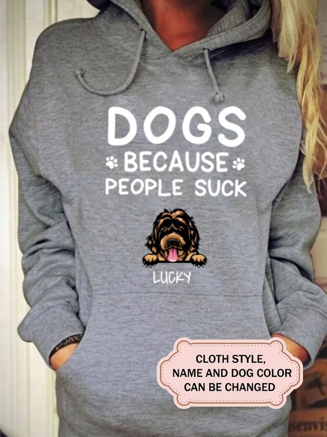Dogs Because People Suck FOR Labradoodle LOVERS Personalized Custom T-shirt