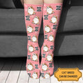 Best Cat Mom Cat Dad For Cat Lovers Personalized Custom Sock