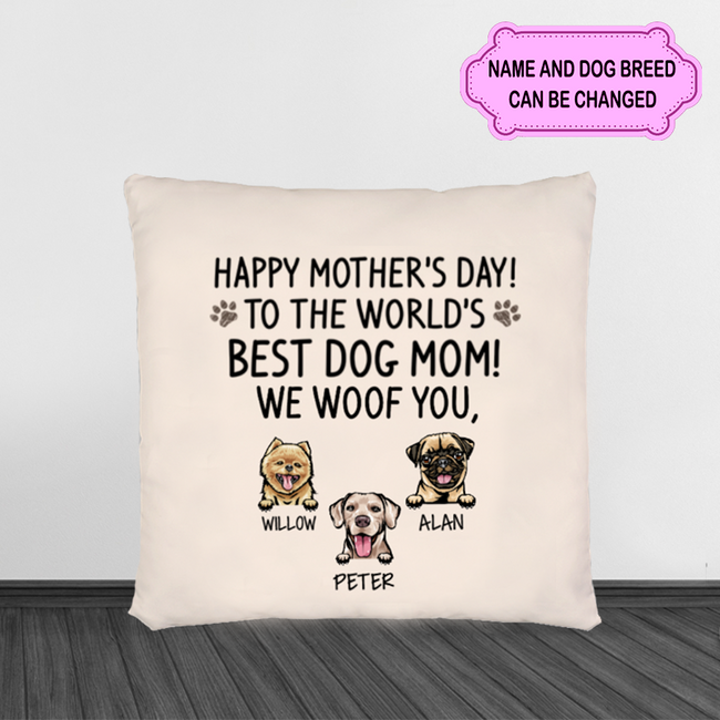 Best Dog Mom/Dad Personalized Custom Pillow