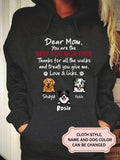 Women's Dear Mom Thanks For Walk and Treats Personalized Custom Hoodie