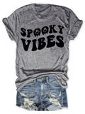 Women's Spooky Vibes Neck T-shirt
