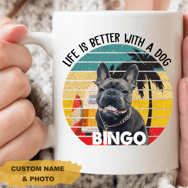 Life Is Better With A Dog Or Cat Retro Coffee Mug