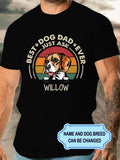 Men's Best Dog Dad Ever Personalized Custom T-shirt