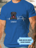 Men's HEARTBEAT DOG Personalized Custom T-shirt
