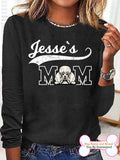Women's Dog Mom Personalized Custom Long Sleeve Top For Dog Lover