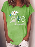 Women's Love Dog Mom Life Daisy T-shirt
