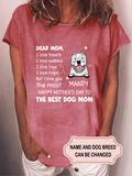 Women's Dear Mom I Love Treats Personalized Custom T-shirt