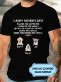 Men's Happy Father's Day Thanks For Loving Me Personalized Custom T-shirt
