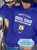 Men's World's Best Dog Dad Personalized Custom T-shirt