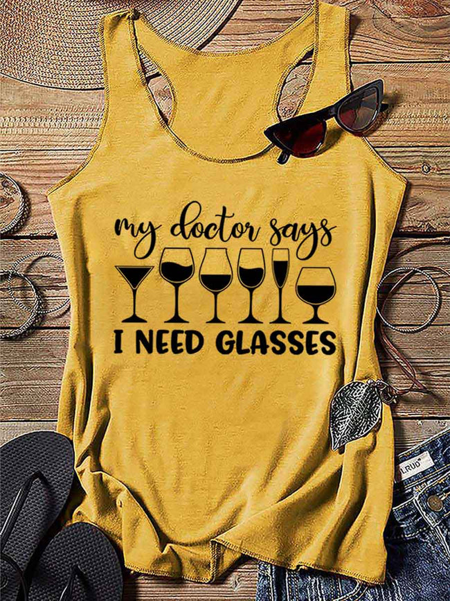 My Doctor Says I Need Glasses Tank Top