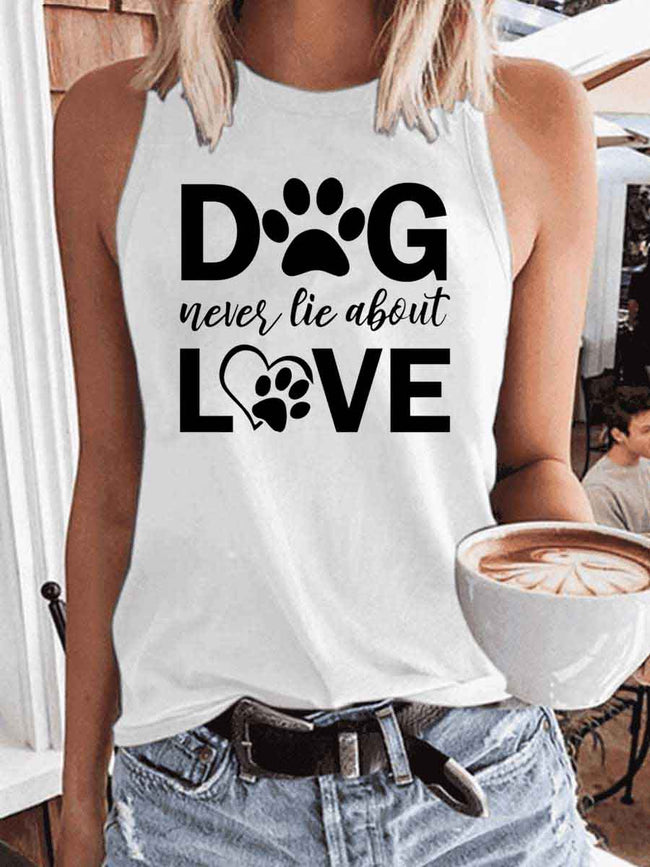 Women's Dog Never Lie About Love Tank Top
