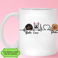 Heartbeat Personalized Custom Mug For Dog Lover