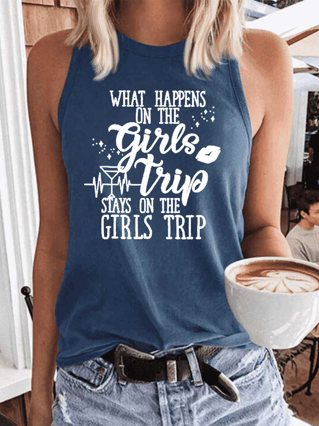 Women's What Happens On The Girls Trip Tank Top