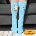 Heartbeat Cat For Cat Lovers Personalized Custom Sock