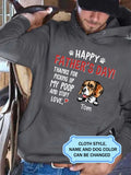 Men's Happy Father's Day Thanks For Picking Up My Poop And Stuff Personalized Custom T-shirt