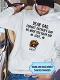 Men's I WOOF YOU DOG DAD Personalized Custom T-shirt