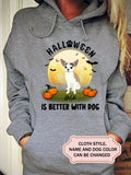 Women's Halloween Is Better With Dog Personalized Custom T-Shirt