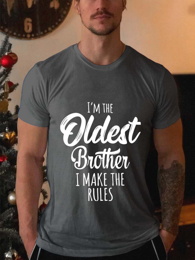 Men's I'm The Oldest Brother I Make The Rules Tshirt