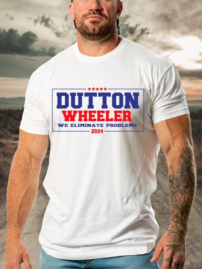 Men Dutton Wheeler 2024  We Eliminate Problems Rip Dutton Digital Tee